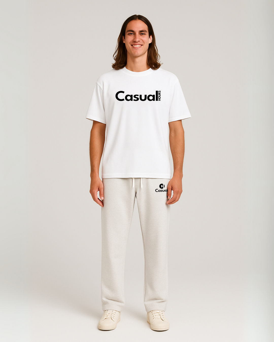 Drop Shoulder T-Shirt - White