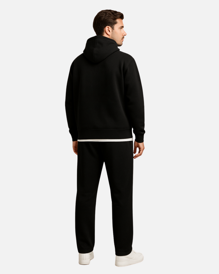 Drop Shoulder Hoodie - Black