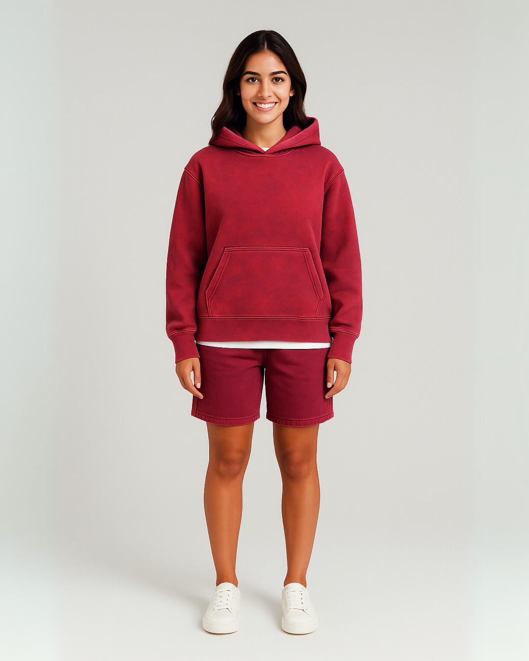 Vintage Red - Drop Shoulder Hoodie