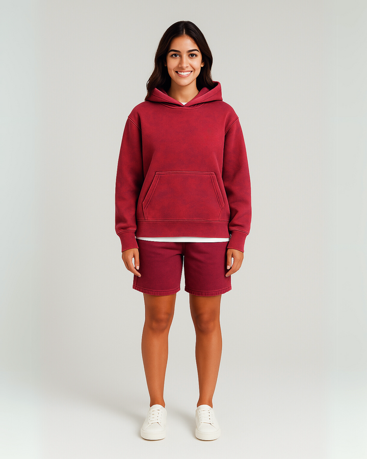 Vintage Red - Drop Shoulder Hoodie