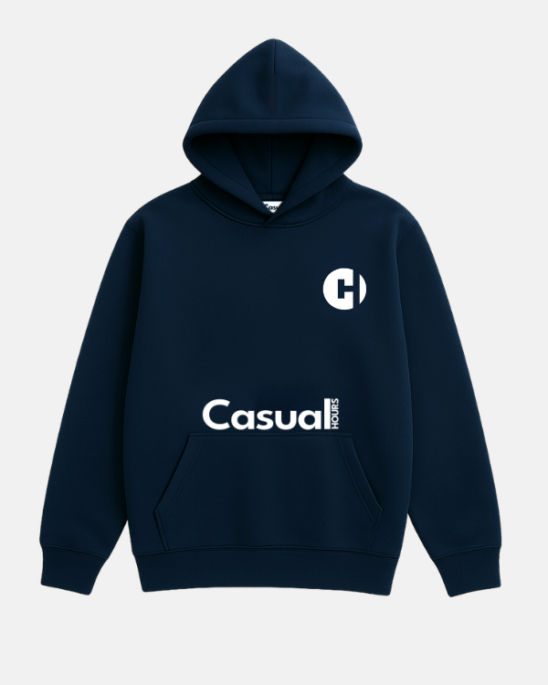 Drop Shoulder Hoodie - Navy