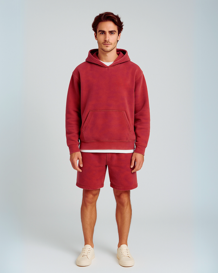 Vintage Red - Drop Shoulder Hoodie