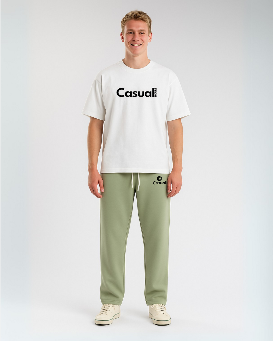 Drop Shoulder T-Shirt - White