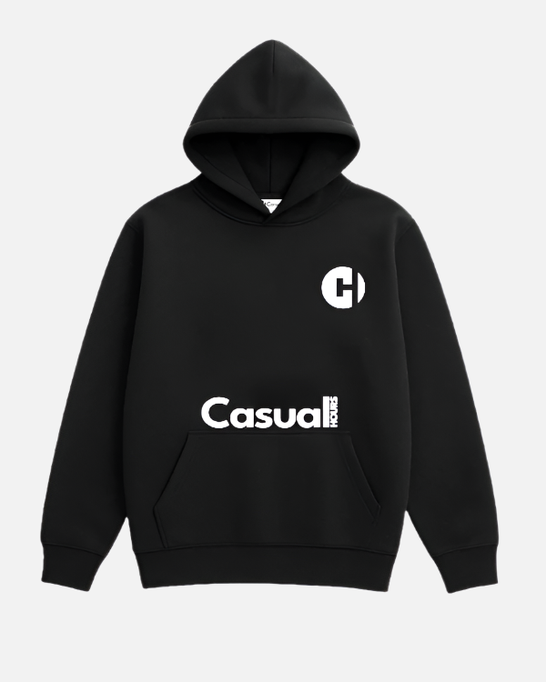 Drop Shoulder Hoodie - Black