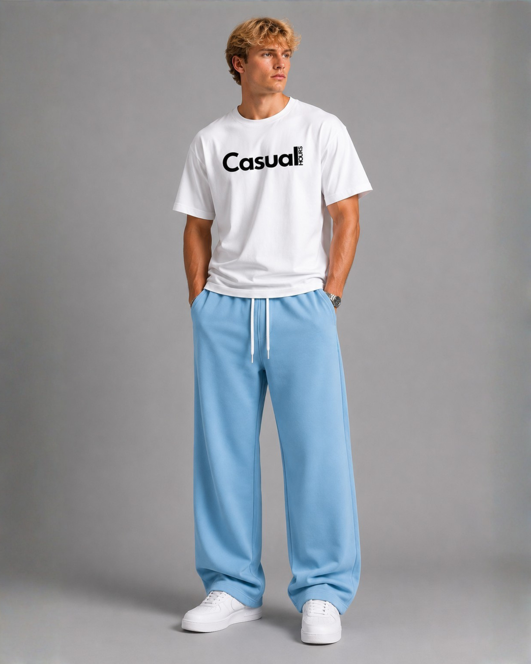 Baggy Sweatpants - Coastal Blue