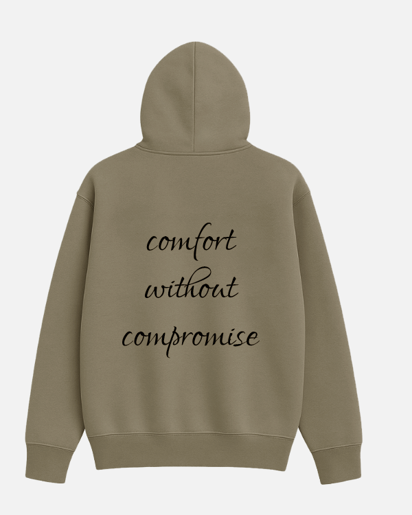 Drop Shoulder Hoodie - Olive Dune