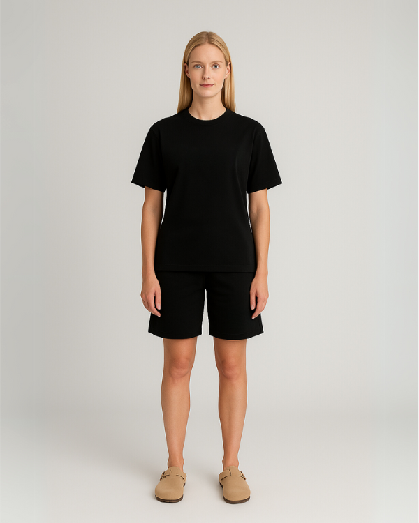 Black Cotton Shorts