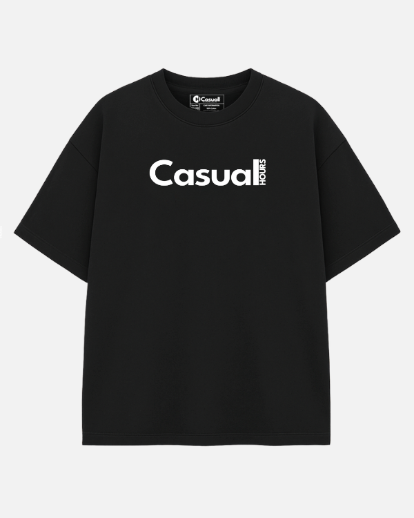 Drop Shoulder T - Shirt - Black