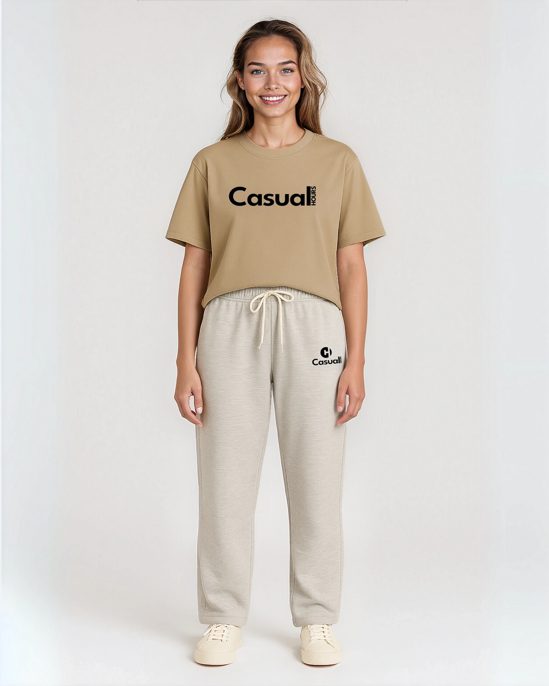 Drop Shoulder T - Shirt - Pale Olive