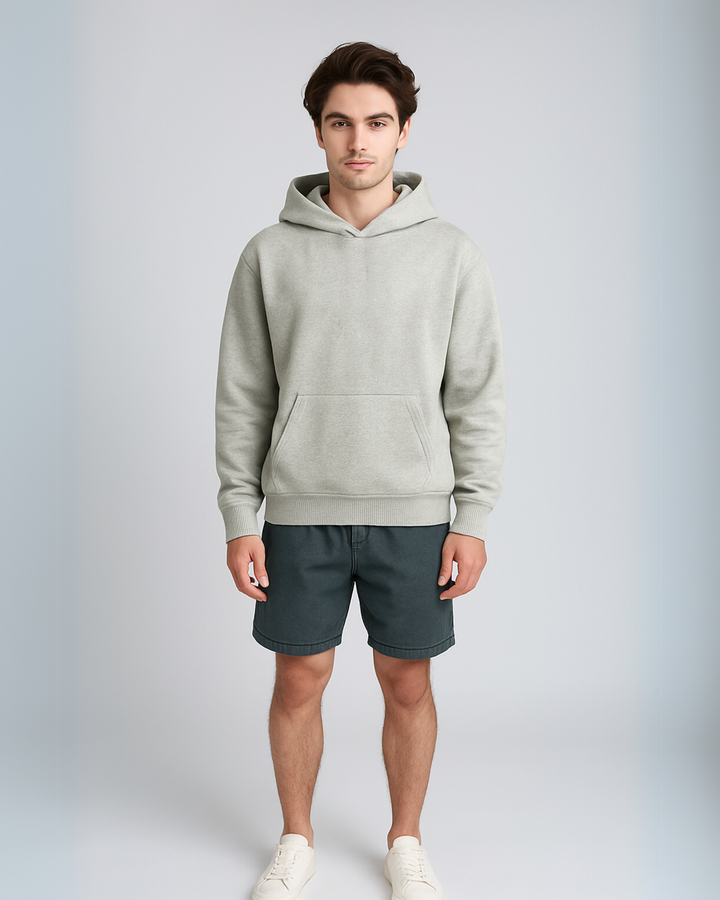 Vintage Light Grey - Drop Shoulder Hoodie