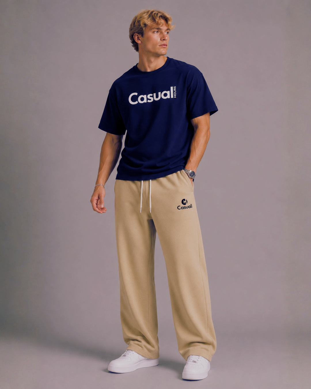 Baggy Sweatpants - Light Khaki