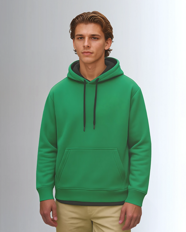 Premium Green Black Drop Shoulder Hoodie