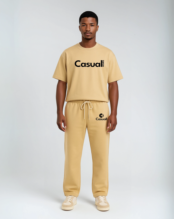 Premium Baggy Sweatpants - Beige