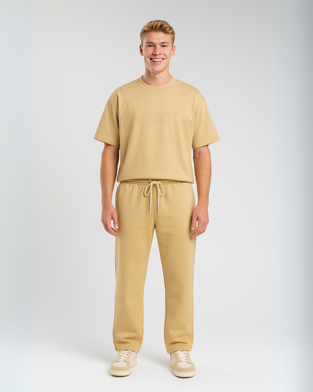 Premium Baggy Sweatpants - Beige