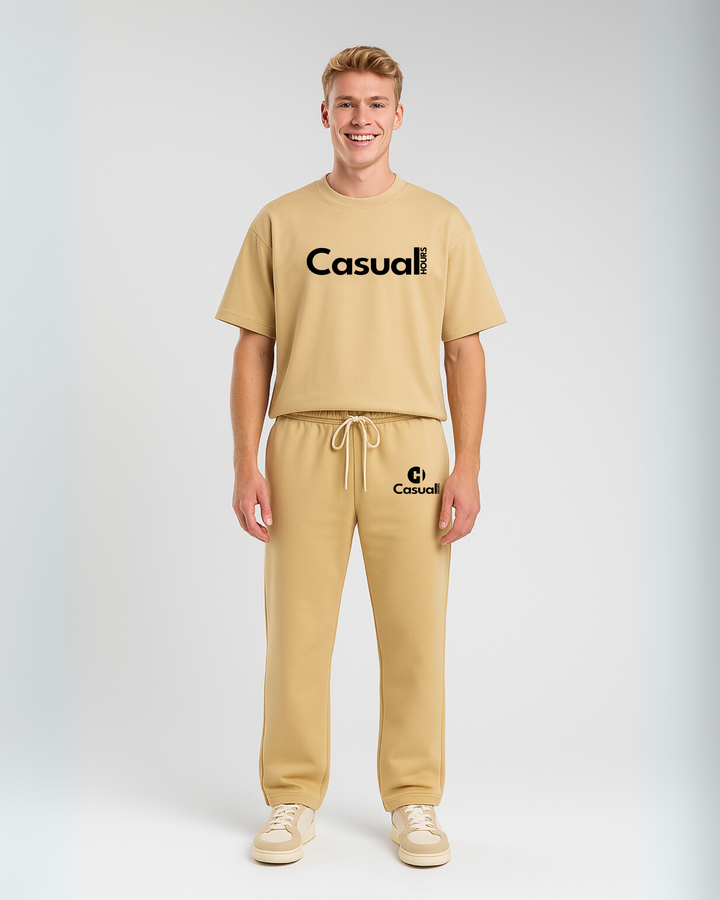 Premium Baggy Sweatpants - Beige