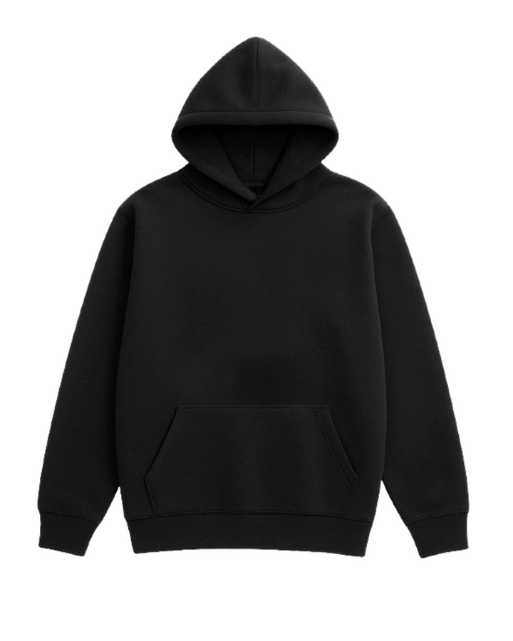 Drop Shoulder Hoodie - Black