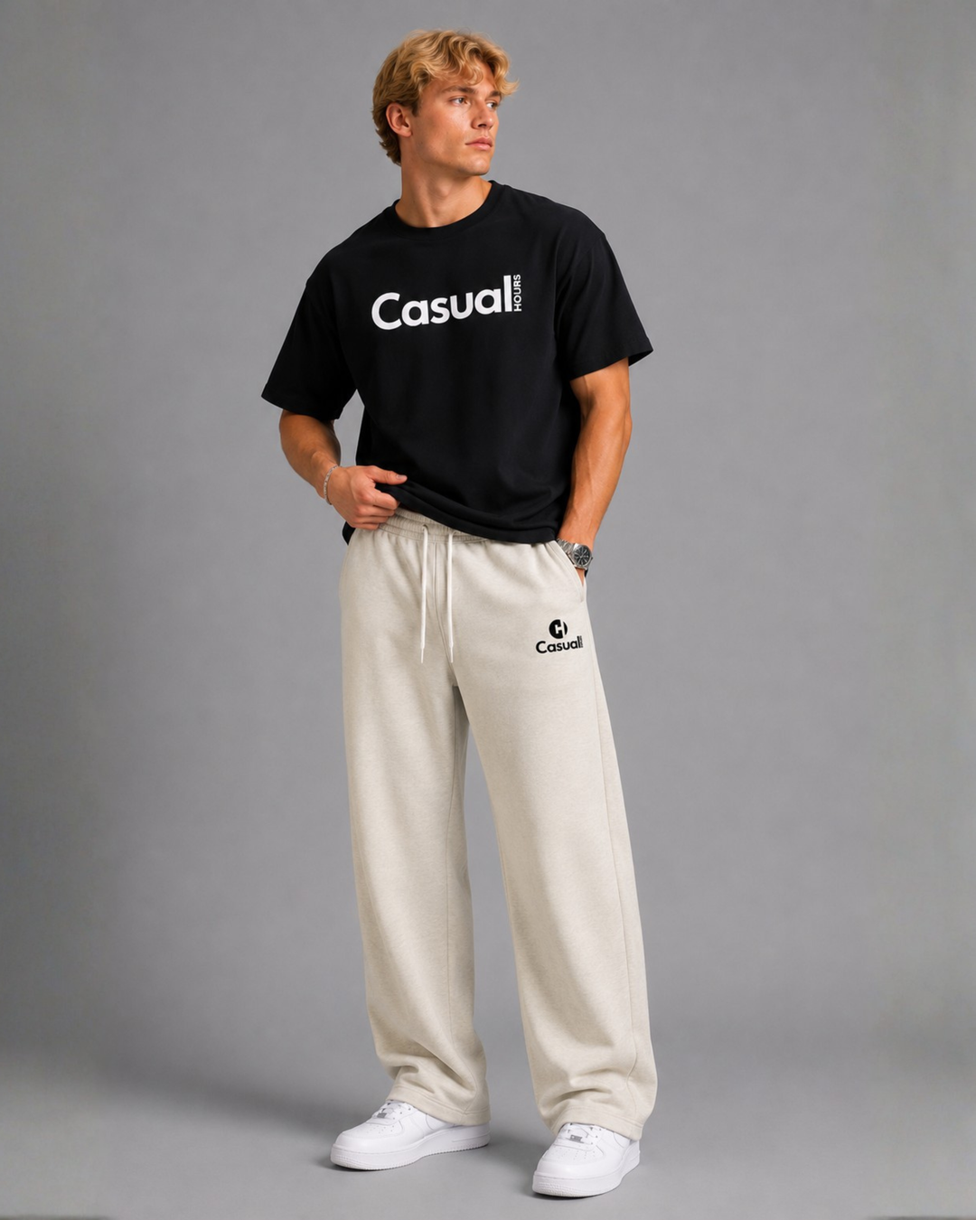 Baggy Sweatpants Silver Birch