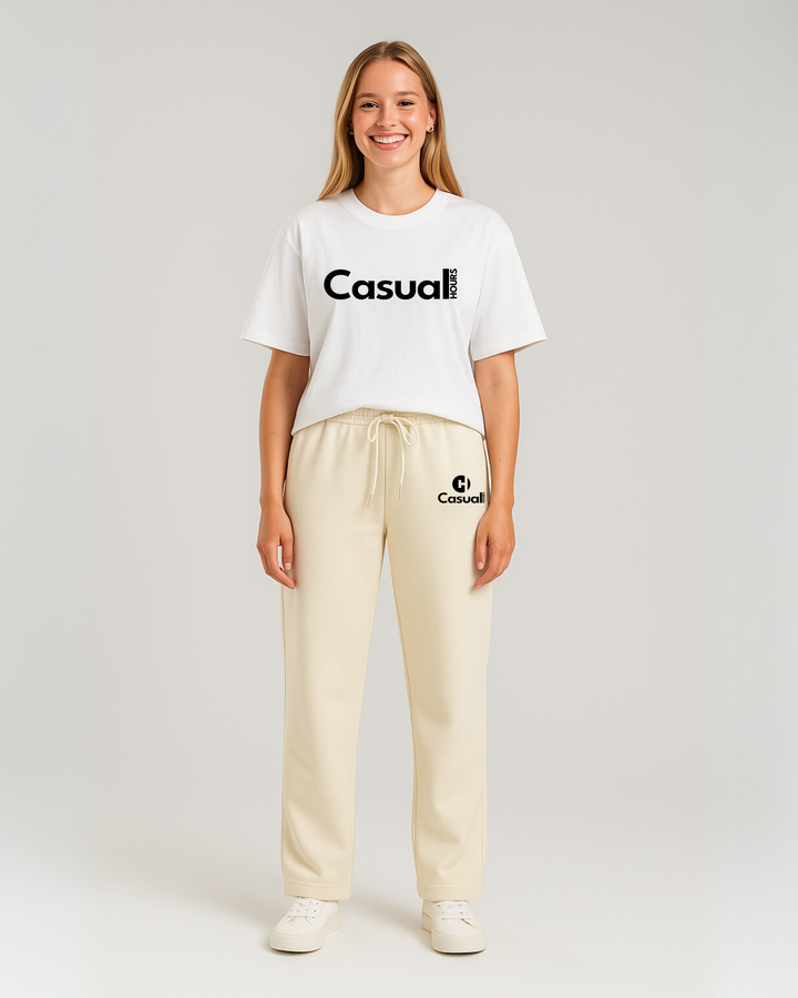 Drop Shoulder T-Shirt - White