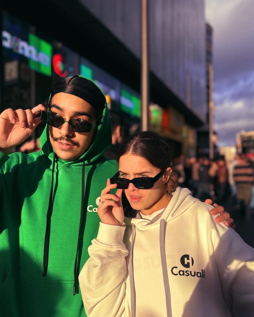 Premium White Cream Drop Shoulder Hoodie