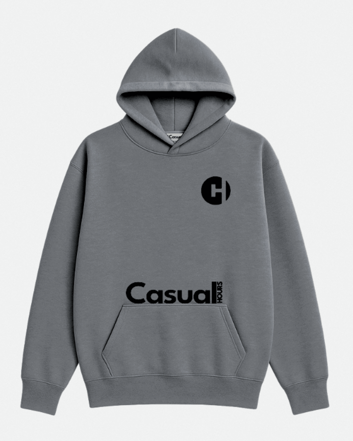 Drop Shoulder Hoodie - Charcoal Breeze