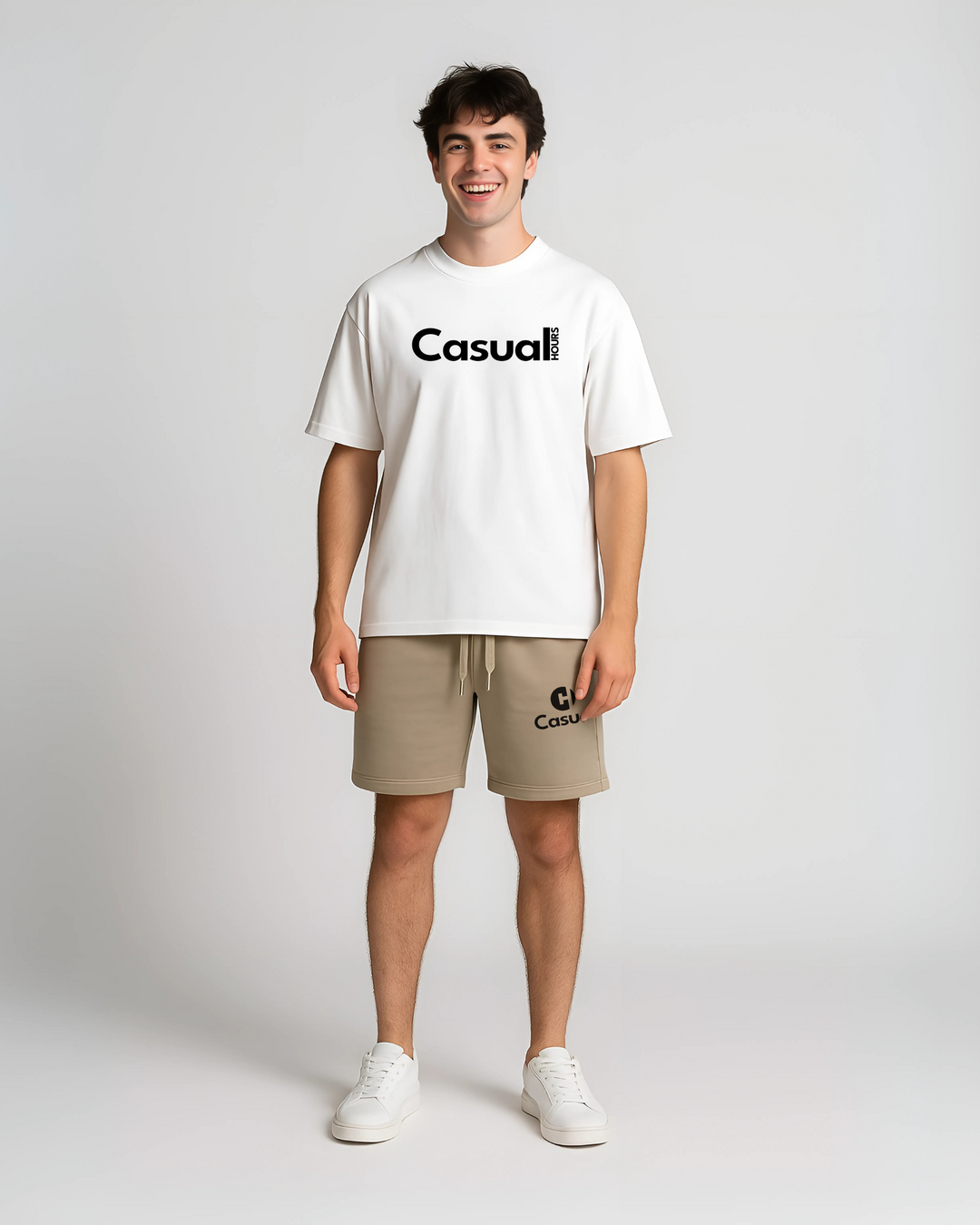 Khaki Cotton Shorts