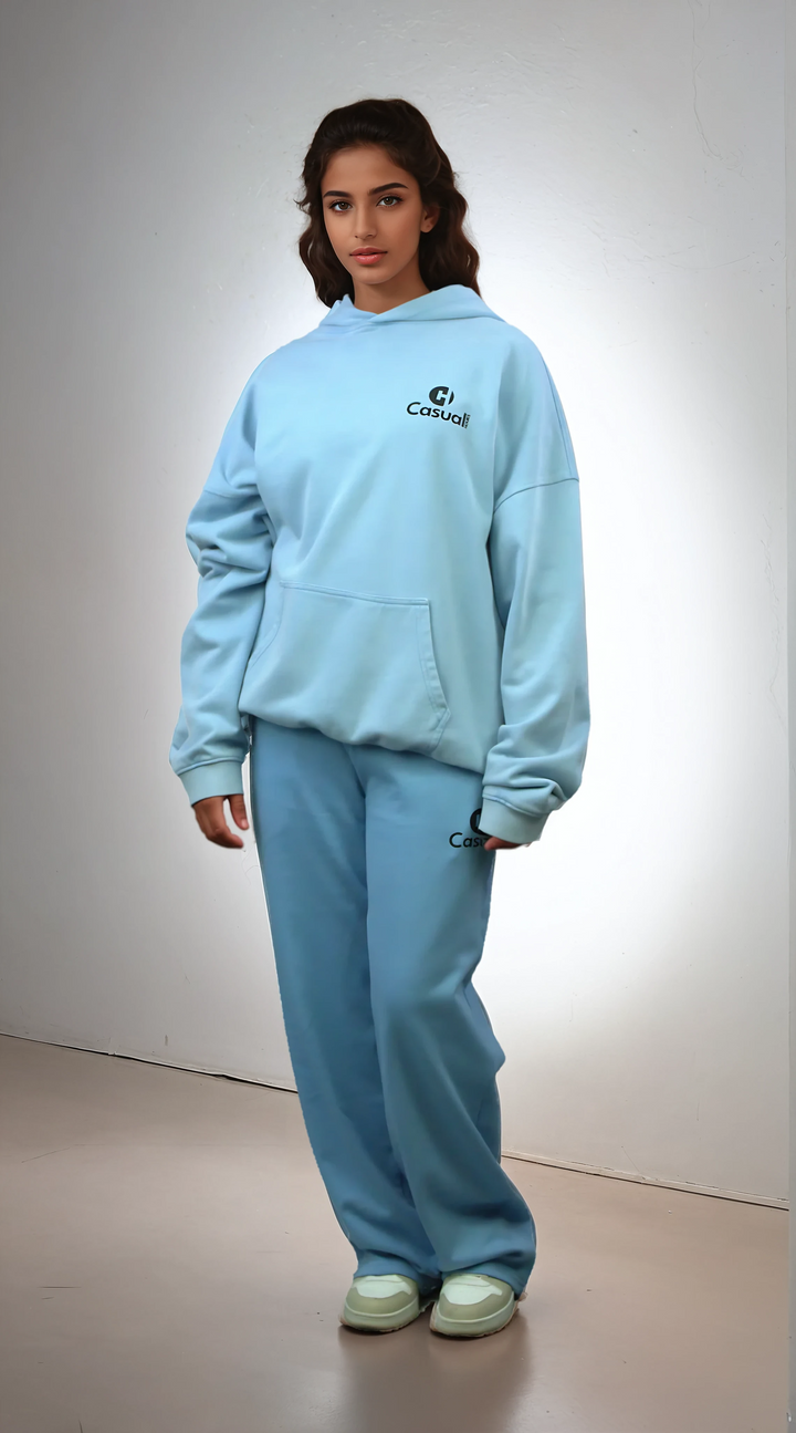 Vintage Light Blue - Drop Shoulder Hoodie