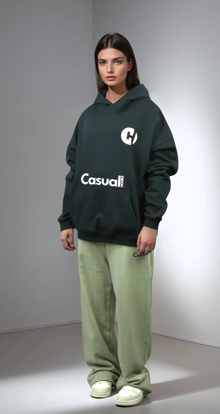 Drop Shoulder Hoodie - Black