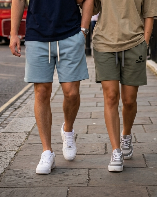 Olive Cotton Shorts