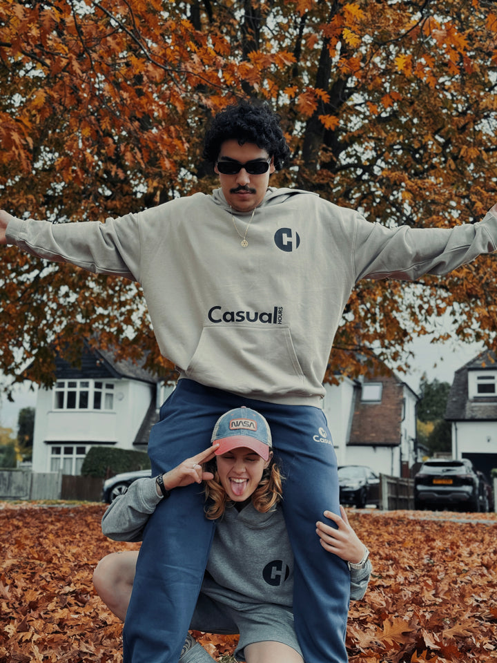 Drop Shoulder Hoodie - Khaki