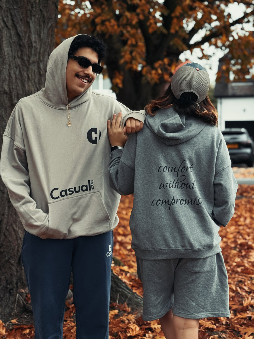 Drop Shoulder Hoodie - Charcoal Breeze