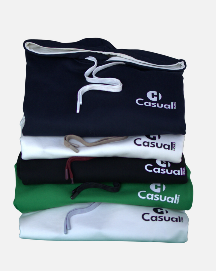 Premium White Silver Drop Shoulder Hoodie