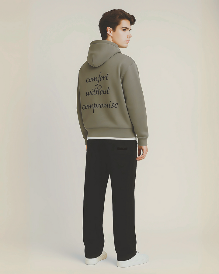 Drop Shoulder Hoodie - Olive Dune