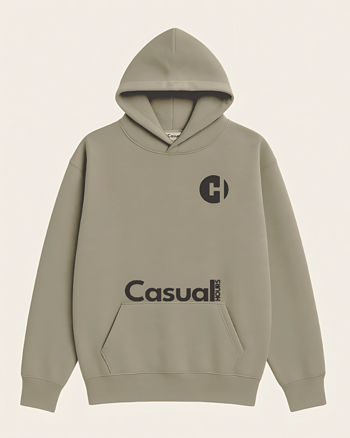Drop Shoulder Hoodie - Olive Dune