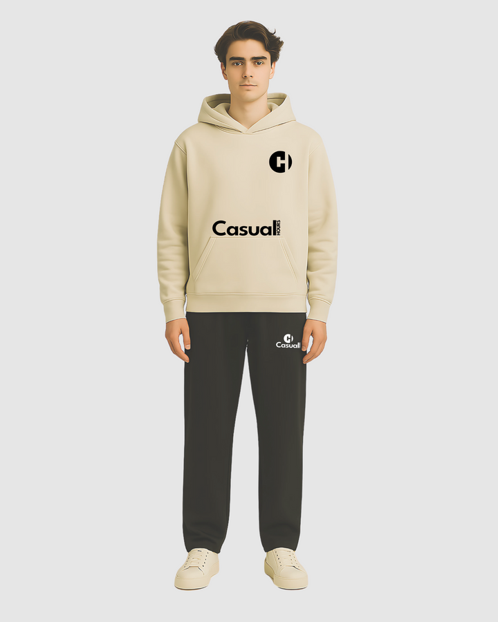Drop Shoulder Hoodie - Khaki