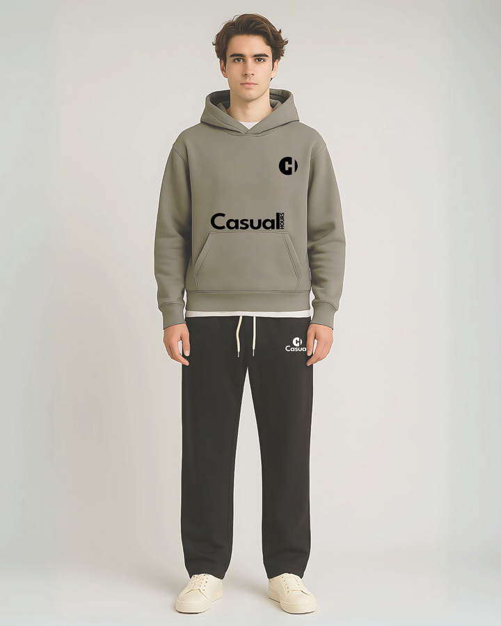 Drop Shoulder Hoodie - Olive Dune