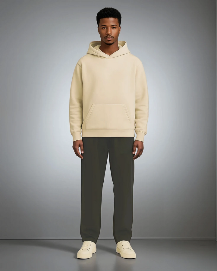 Drop Shoulder Hoodie - Khaki