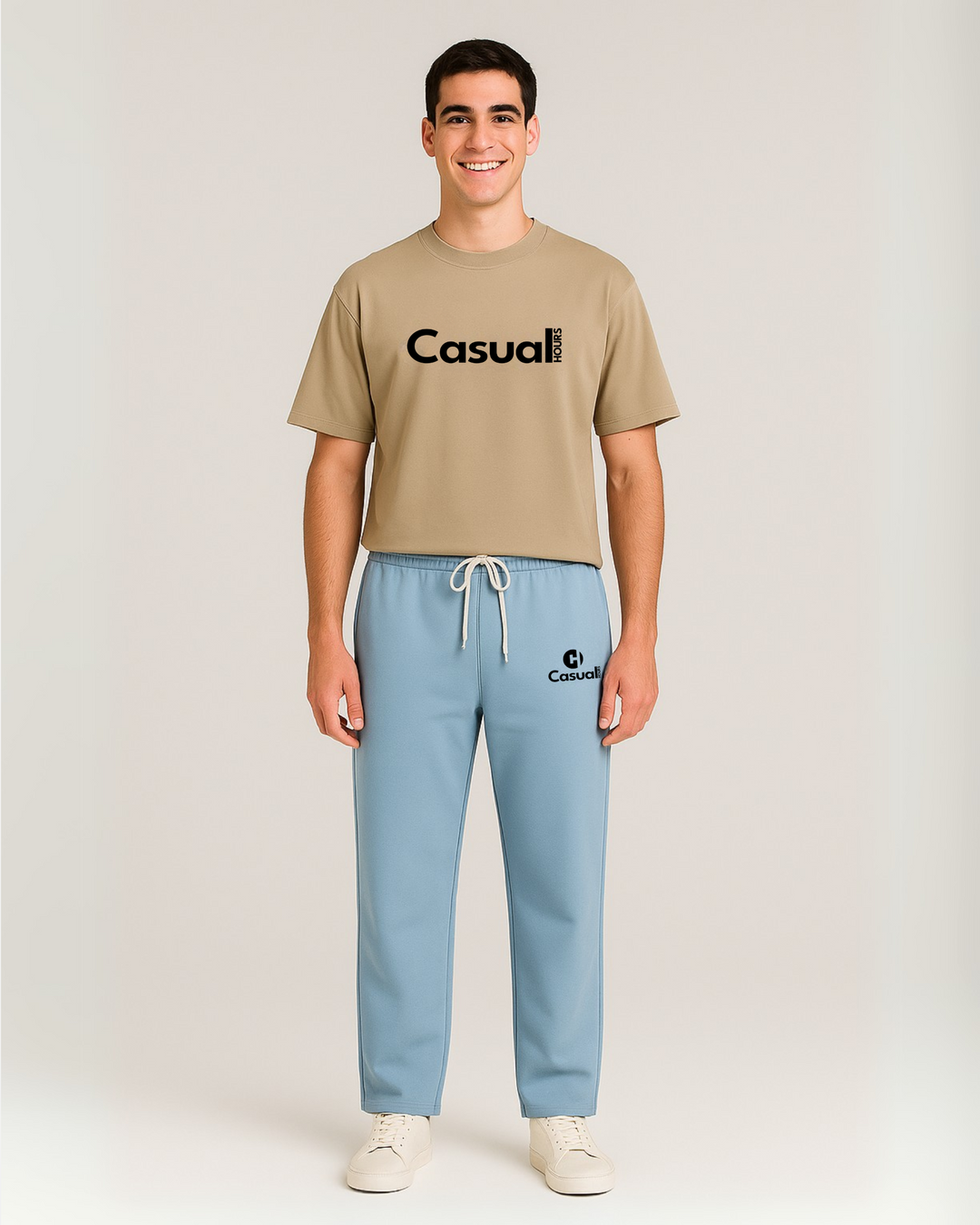 Drop Shoulder T - Shirt - Pale Olive