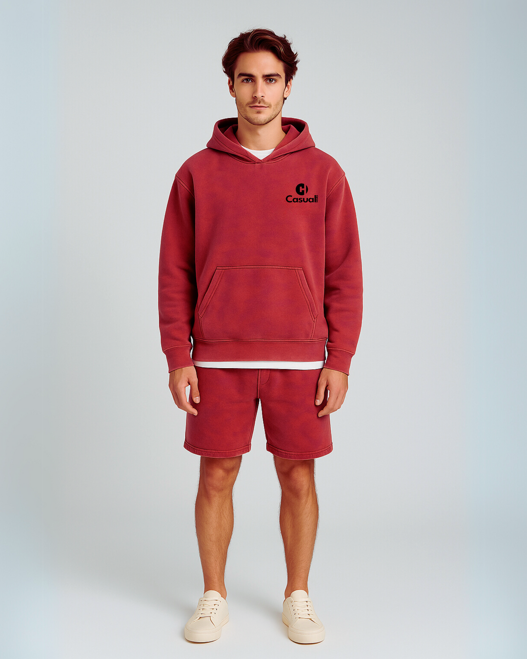 Vintage Red - Drop Shoulder Hoodie