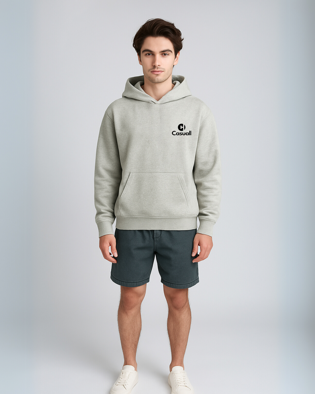 Vintage Light Grey - Drop Shoulder Hoodie