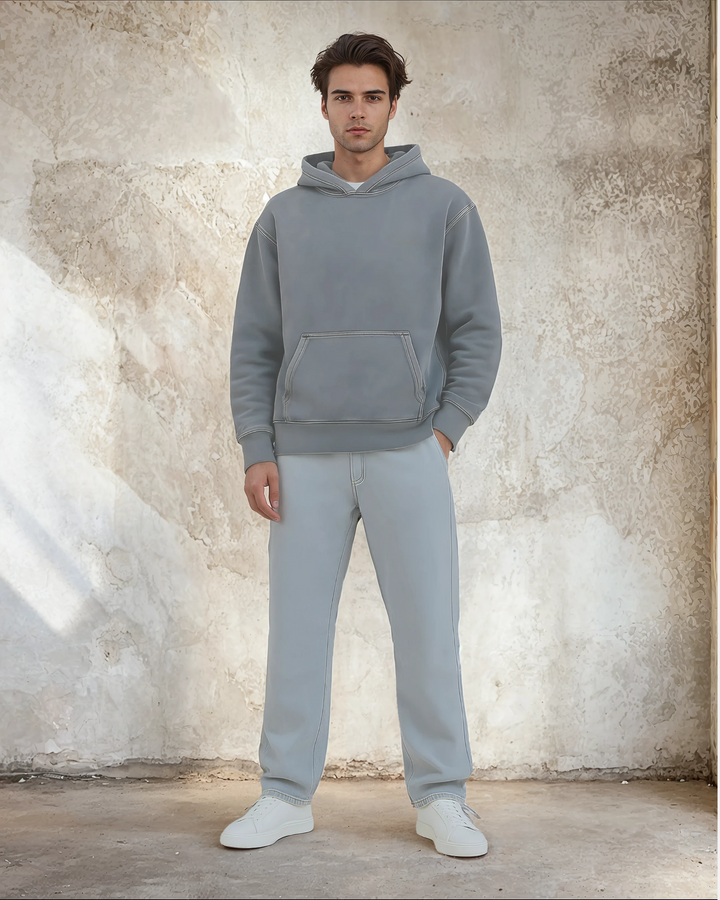 Vintage Lavender Blue - Drop Shoulder Hoodie