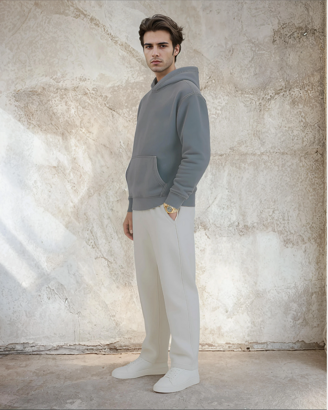 Vintage Lavender Blue - Drop Shoulder Hoodie