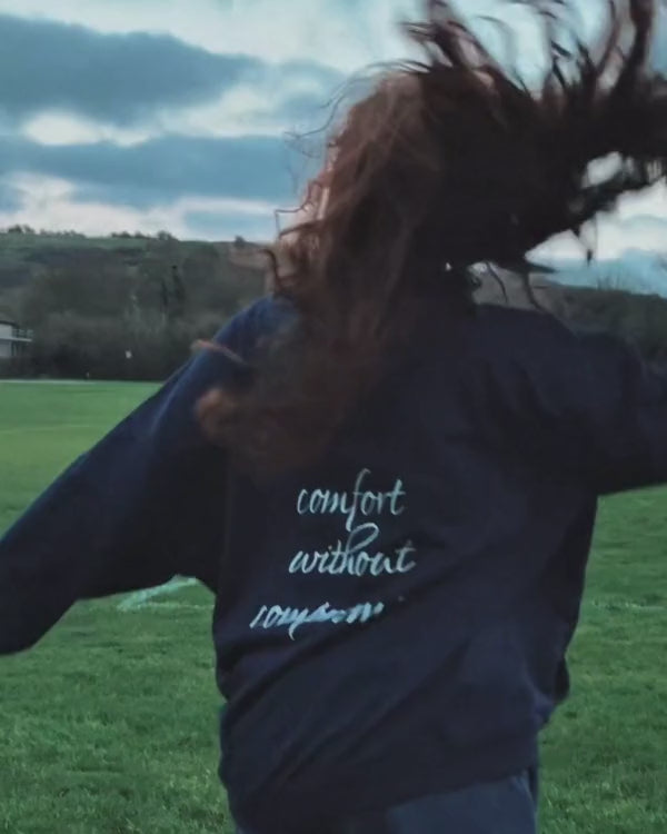 Drop Shoulder Hoodie - Navy