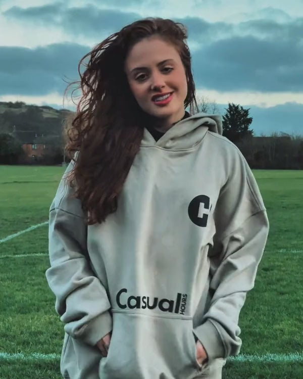 Drop Shoulder Hoodie - Khaki