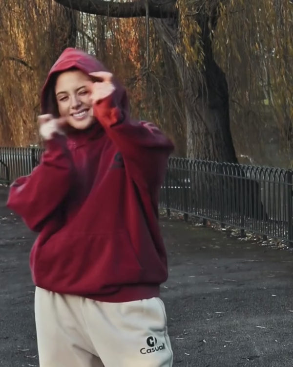 Vintage Red - Drop Shoulder Hoodie