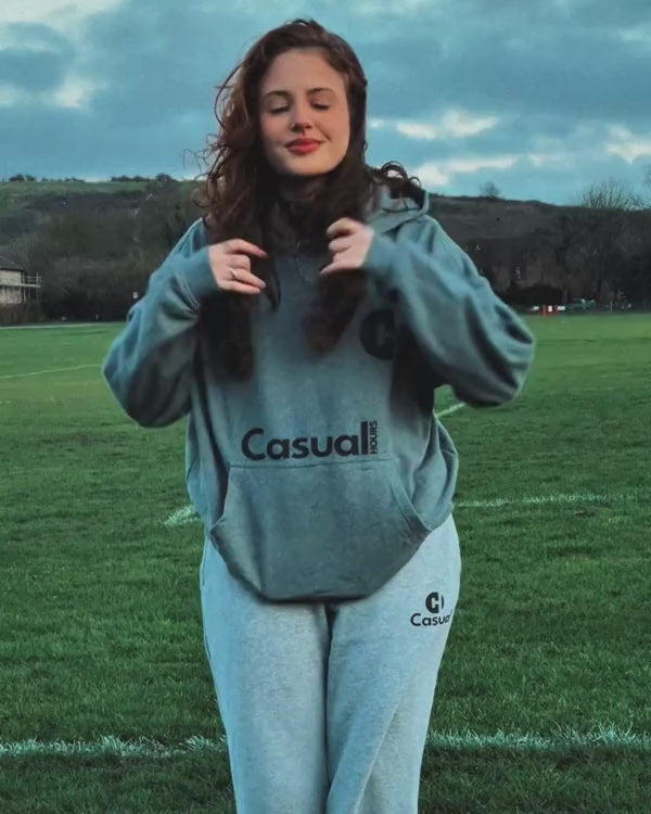 Drop Shoulder Hoodie - Charcoal Breeze