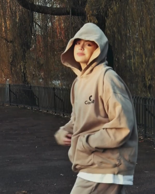 Vintage Beige - Drop Shoulder Hoodie